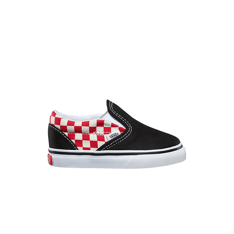 Classic Slip-On Toddler 'Checkerboard - Black Red'