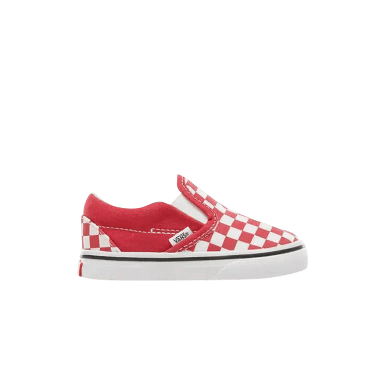 Classic Slip-On Toddler 'Checkerboard - Crimson'