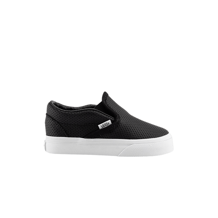 Classic Slip-On Toddler 'Perf Leather - Black'