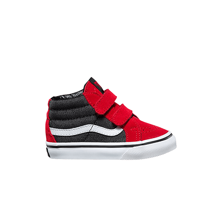 Sk8-Mid Reissue V Toddler 'Racing Red Black Denim'