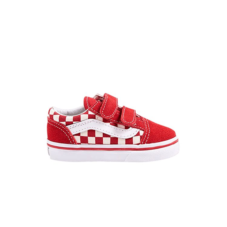 Old Skool V Toddler 'Primary Check - Racing Red'