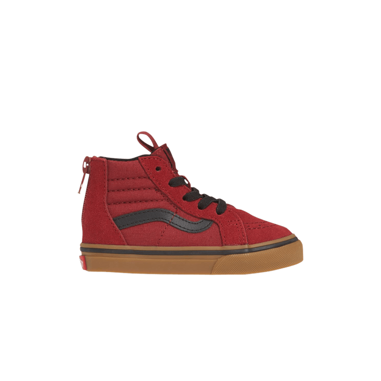 Sk8-Hi Zip Toddler 'Gumsole - Biking Red'