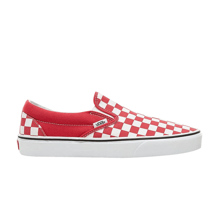 Classic Slip-On 'Checkerboard - Crimson'