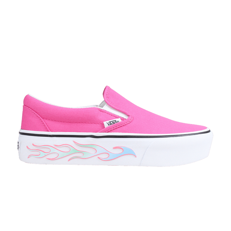 Classic Slip-On 'Sidewall Flame - Pink'