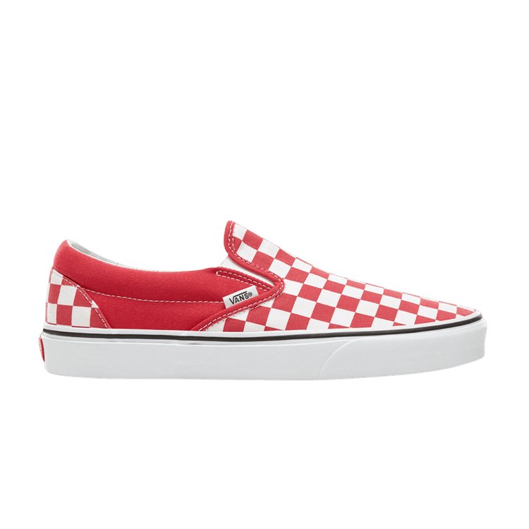 Classic Slip-On Kids 'Checkerboard - Crimson'