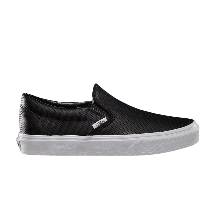 Classic Slip-On Kids 'Perf Leather - Black'