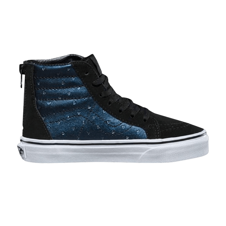 Sk8-Hi Zip Kids 'Metallic Hearts - Emboss Black'