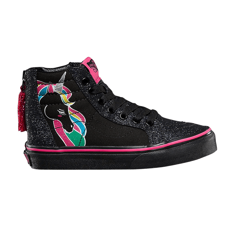 Sk8-Hi Zip Kids 'Unicorn - Black Glitter'