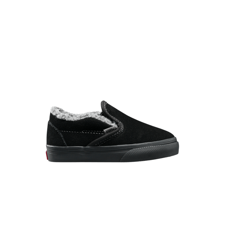 Classic Slip-On Toddler 'Sherpa - Black'