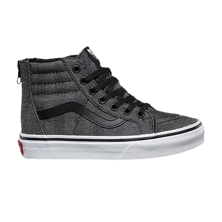 Sk8-Hi Zip Toddler 'Oversized Herringbone - Black'