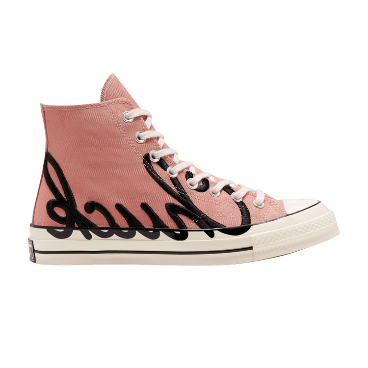 Chuck 70 High 'Scripted Signature Print - Rose Gold'