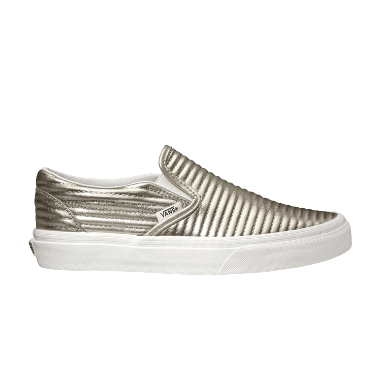 Classic Slip-On 'Moto Leather - Metallic Silver'