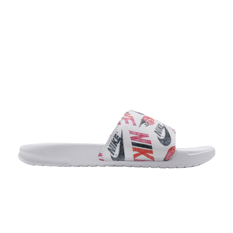 nike pink benassi slides
