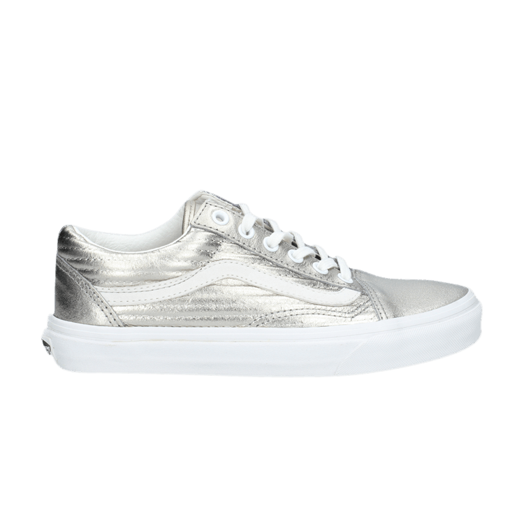 Old Skool 'Moto Leather - Metallic Silver'