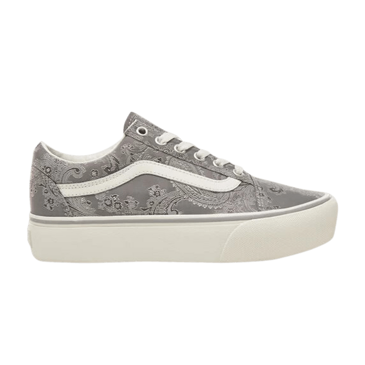 Old Skool Platform 'Satin Paisley - Grey'