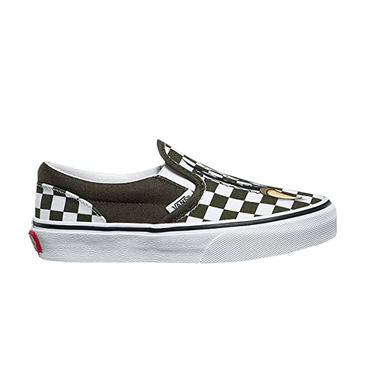 Classic Slip-On Kids 'Checkerboard - Dino'