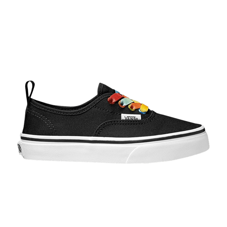 Authentic Elastic Lace Kids 'Rainbow Shine - Black'