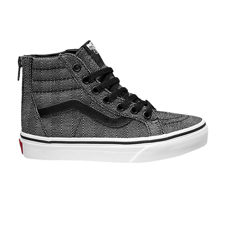 Sk8-Hi Zip Kids 'Oversized Herringbone - Black'