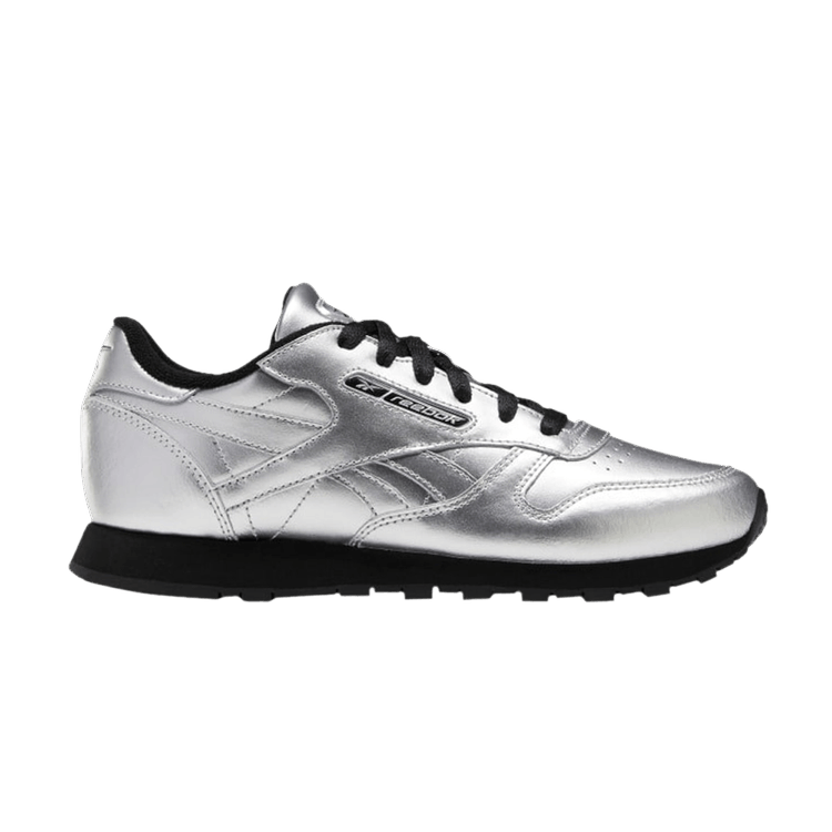 Wmns Classic Leather 'Silver Metallic Black'