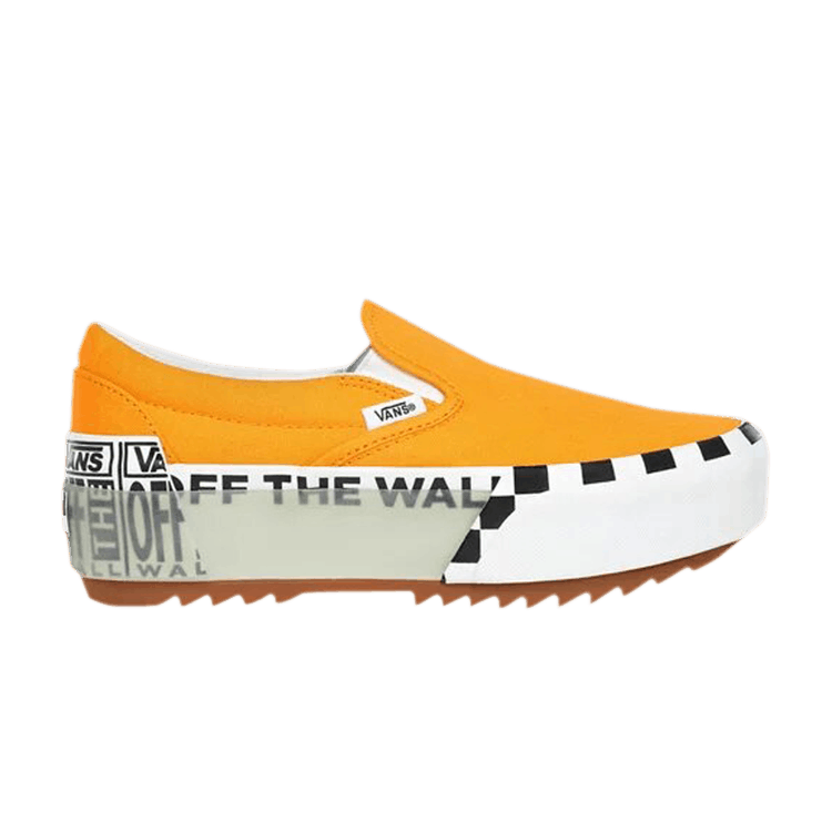 Classic Slip-On Stacked 'Logo Stack - Bright Marigold'