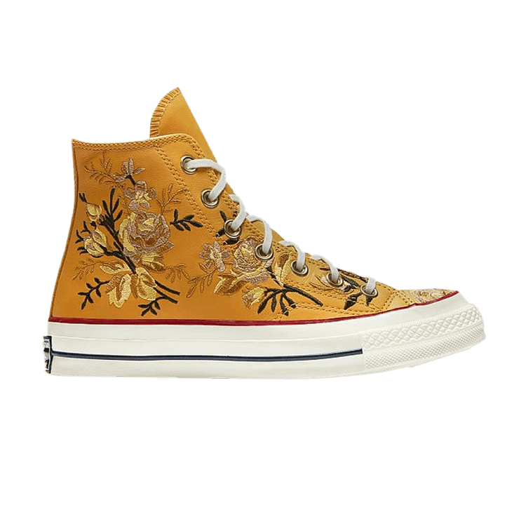 Wmns Chuck 70 High 'Parkway Floral Embroidery - Turmeric Gold'