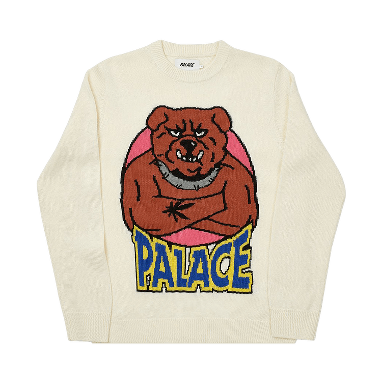 Buy Palace Bulldog Knit Off White P19KW036 GOAT
