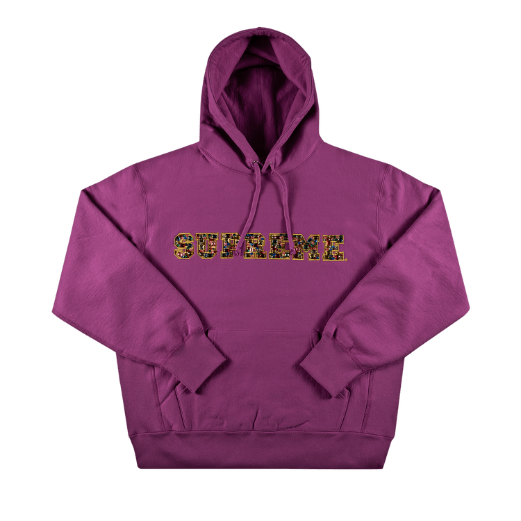 Buy Supreme Jewels Hooded Sweatshirt 'Bright Purple' - FW20SW33 BRIGHT  PURPLE | GOAT