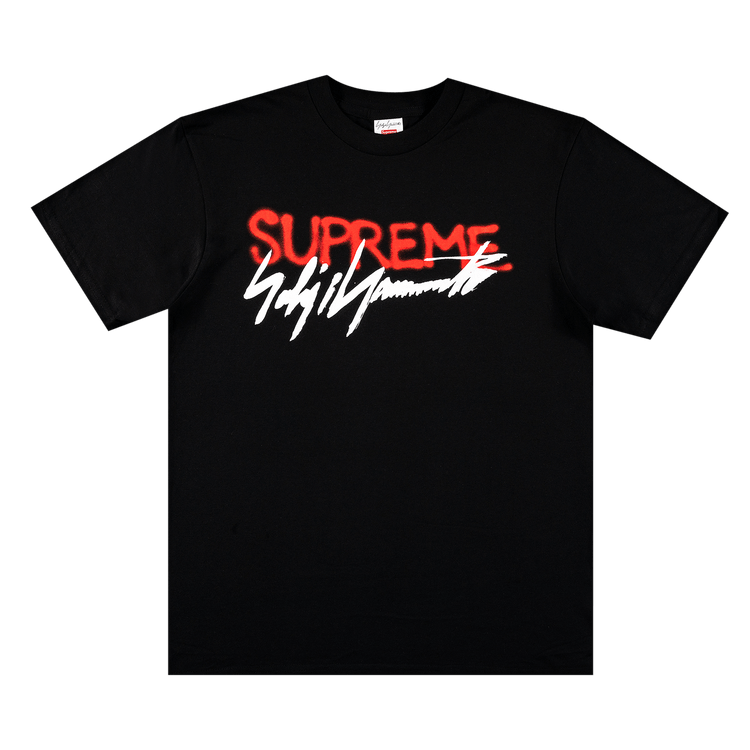 Buy Supreme x Yohji Yamamoto Logo Tee 'Black' - FW20T6 BLACK | GOAT