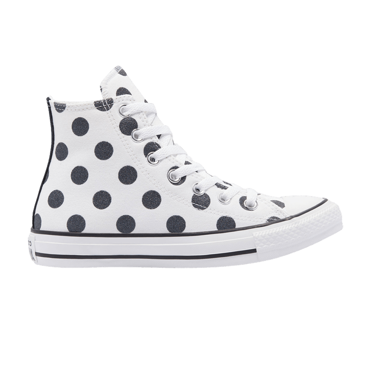 Chuck Taylor All Star High 'Glitter Shine Polkadot - White'