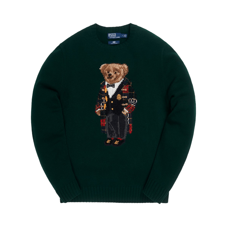 Buy Kith x Polo Ralph Lauren Holiday Toggle Coat Bear Crewneck 'Green ...