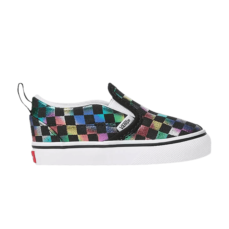 Slip-On V Toddler 'Iridescent Checkerboard'