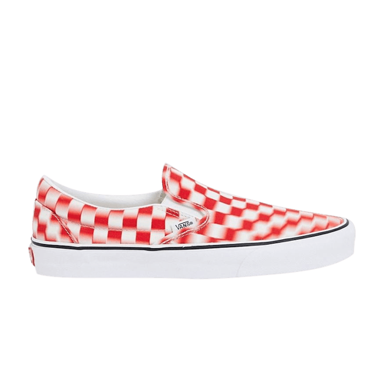 Classic Slip-On 'Blur Check - White Red'