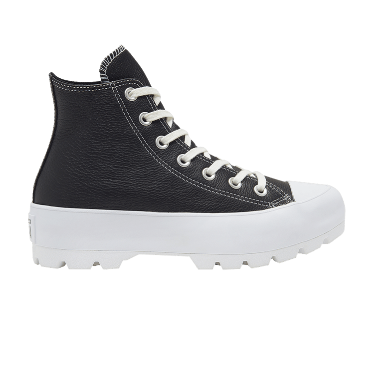 Wmns Chuck Taylor All Star Lugged Leather High 'Black White'