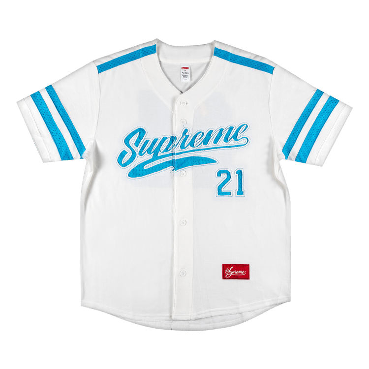Buy Supreme Velour Baseball Jersey 'White' - FW20KN28 WHITE | GOAT