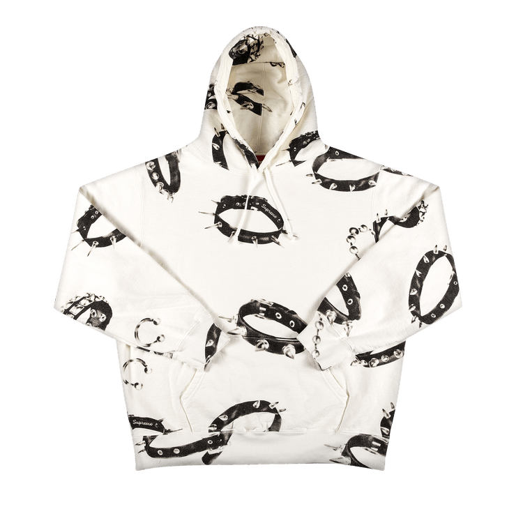 Buy Supreme Studded Collars Hooded Sweatshirt 'White' - FW20SW75