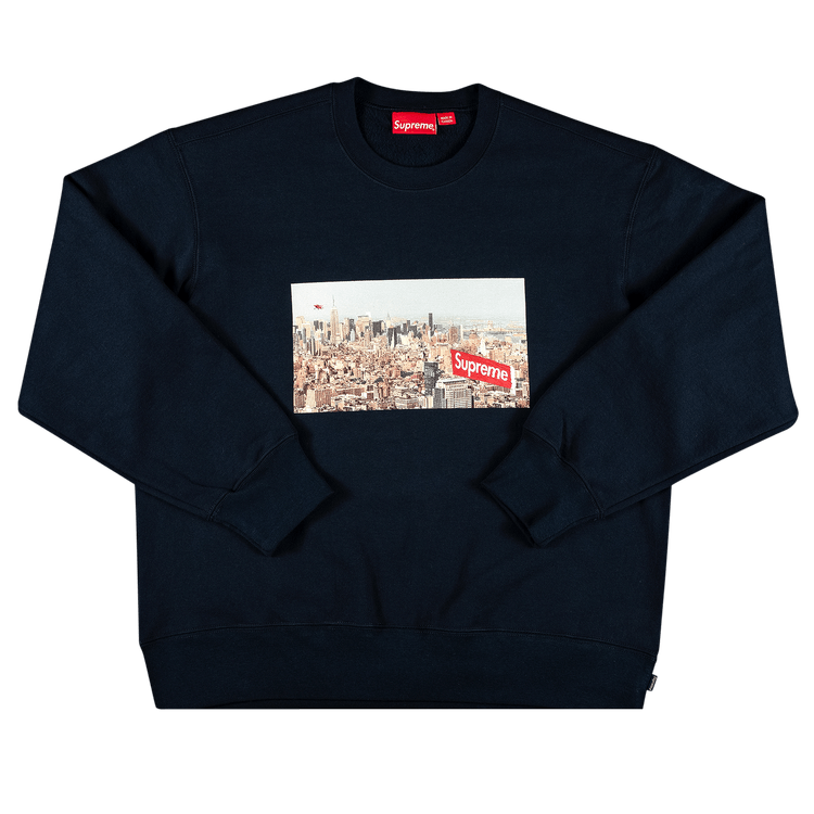 Supreme Aerial Crewneck 'Navy' | GOAT