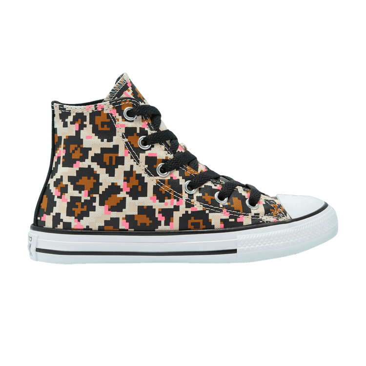 Chuck Taylor All Star High GS '8-Bit Leopard Print'