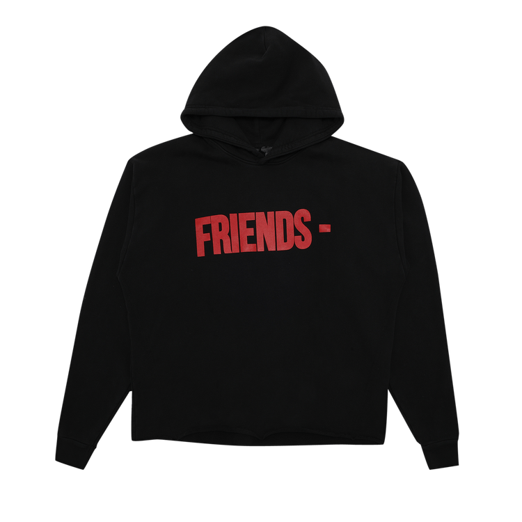 Vlone Friends Hoodie 'Black/Red' GOAT