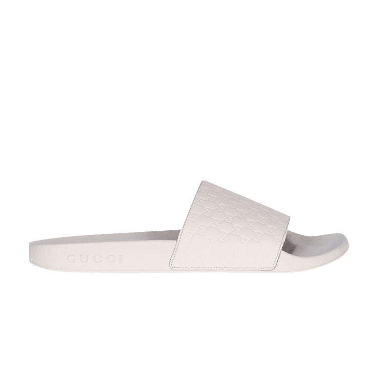 Gucci white web 2025 slides