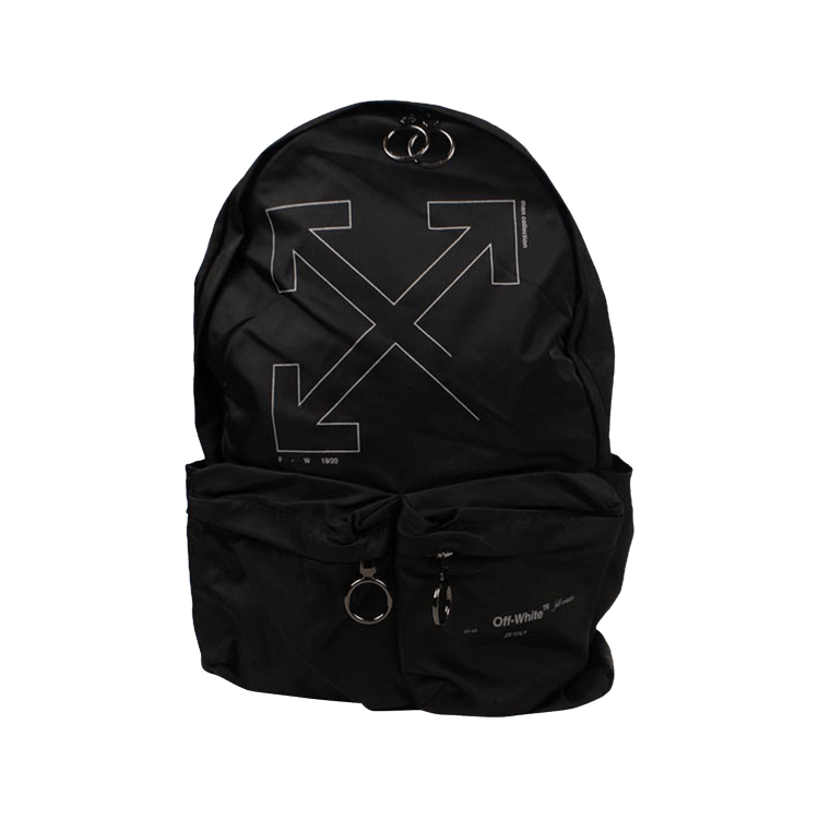 OFF-WHITE Unfinished Backpack Black Silver in Polymide with Gunmetal - US