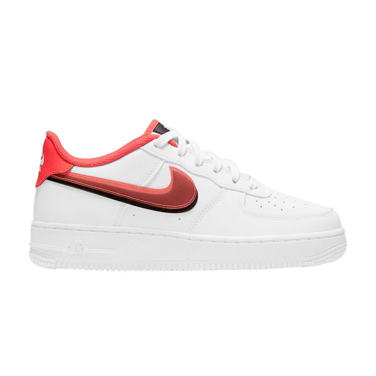 Nike Air Force 1 LV8 Double Swoosh Red Black (GS) - CW1574-101