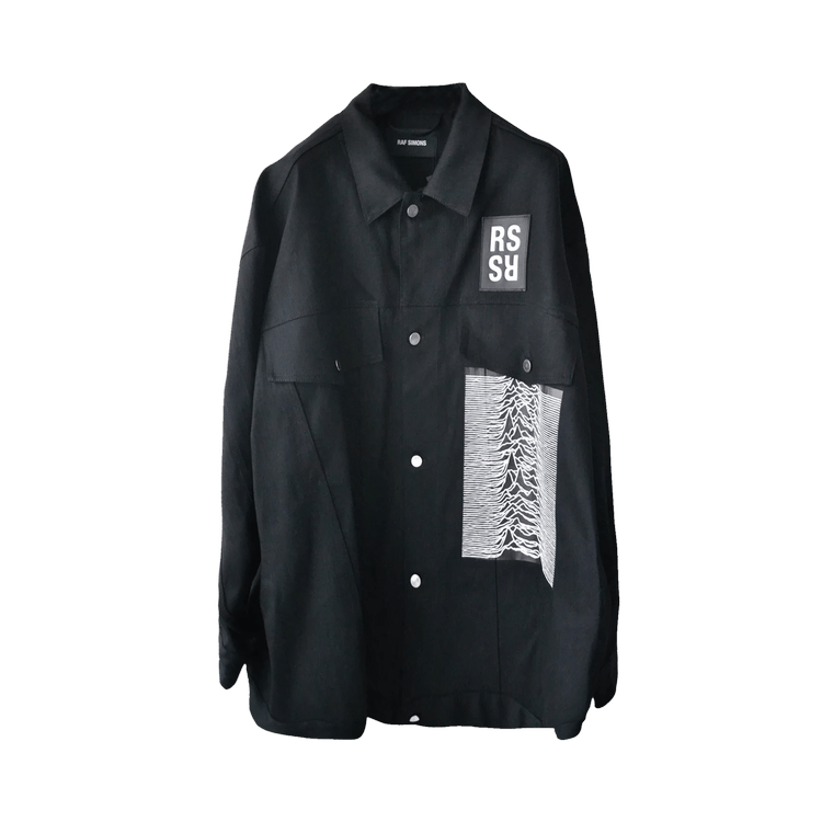 Buy Raf Simons Redux Joy Division-Print Denim Jacket 'Black' - A01 