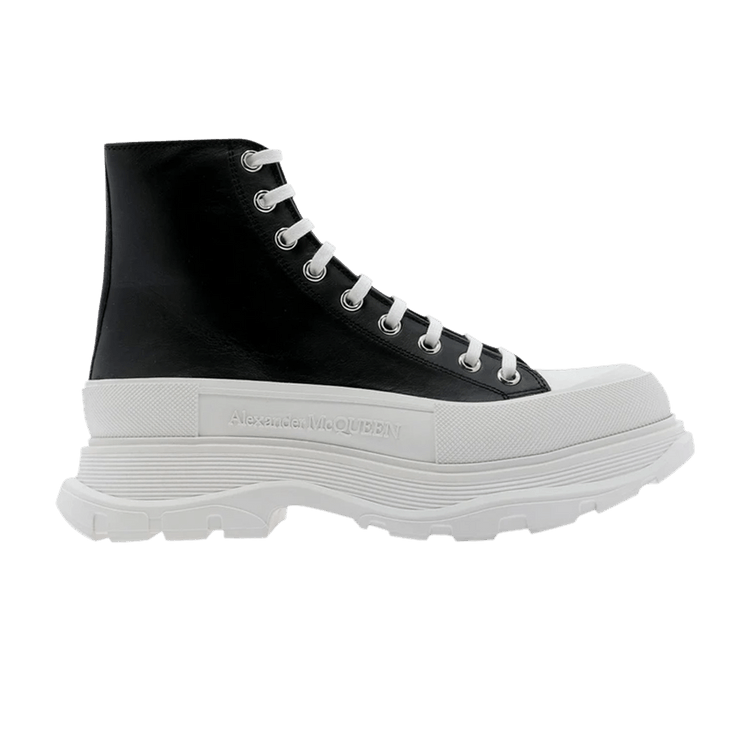 ショートブーツ・ブーティ Alexander Mcqueen White Raffia Tread Slick Sneakers Alexander McQueen ALEXANDER MCQUEEN White Raffia Tread Slick