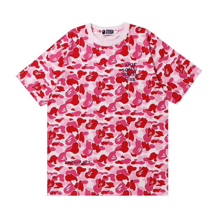 Bape pink camo shirt clearance