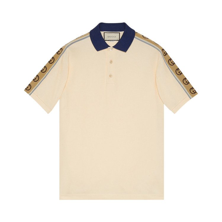 Gucci Polo with Logo Stripe in White Cotton ref.958017 - Joli Closet