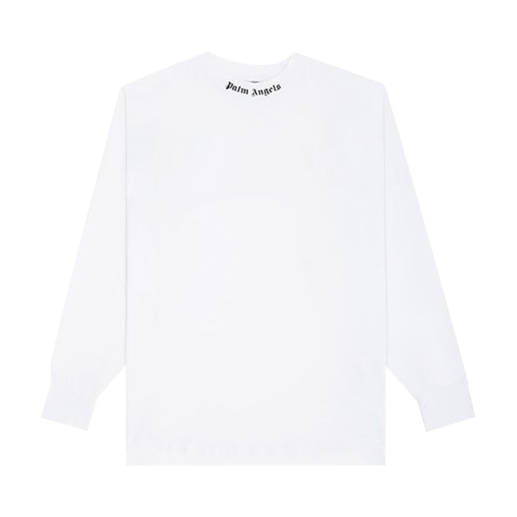 Palm Angels Logo Printed LS T-Shirt White for Men