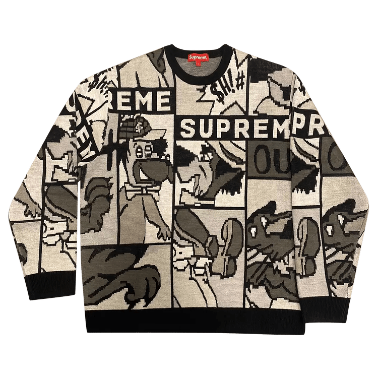 Buy Supreme Cartoon Sweater 'Black' - SS20SK8 BLACK | GOAT