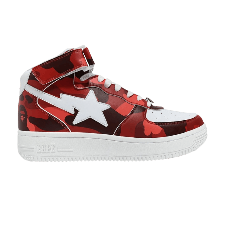 Red best sale camo bapesta