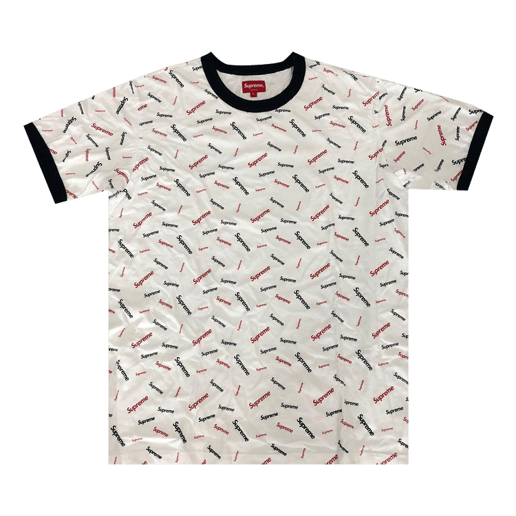 Supreme Scatter Ringer Tee 'White'