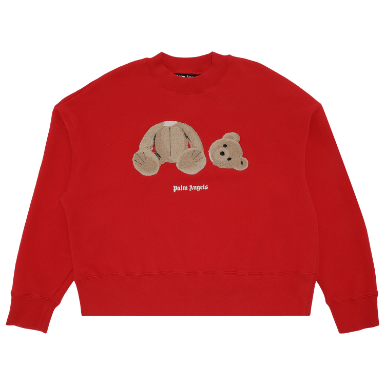 Palm Angels Bear Crew 'Red/Brown' | GOAT